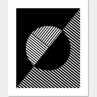 Circle Stripes - BlackWhite Posters and Art